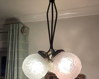 Angle view. You can find ones with single globe and even 6 globes on 1st Dibs and other high-end auction sites.