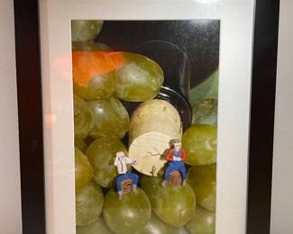 Now $12; was $25 "Wine Country" photo signed by Lorri Honeycutt 2004 and numbered 233/1000, framed and matted w/glass. 14x16x1"