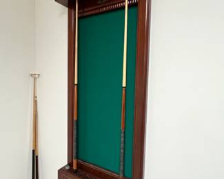 Wall Mount Pool Cue Rack