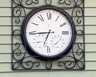 outdoor clock house