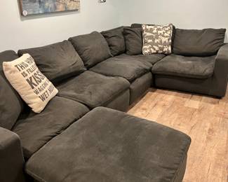 sectional couch gray grey