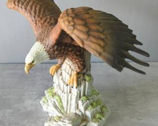 Crystal Cathedral Ministries Eagles Club Statuette, 8.5" High, 1 Feather Tip Damaged On Wing