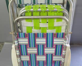 Folding Lawn Chairs, Qty 3
