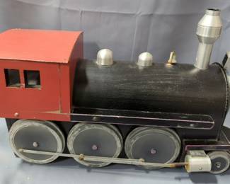 Metal Mailbox With Train Locomotive Cover, 14.5" H x 25" L x 9" D