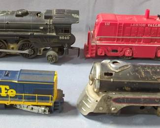 Toy Trains, Various Sizes And Styles, Qty 4