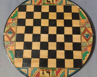 Wood Carved Chess Set In Wood Board/Case, Includes 32 Game Pieces