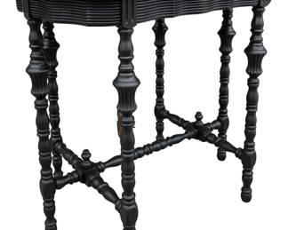 Antique Raven turned leg Parlor table. 