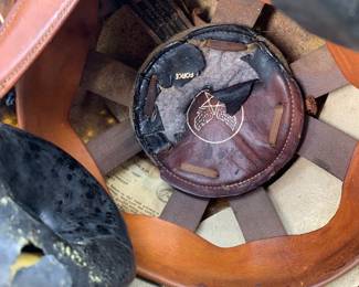 Interior of 1957 US Air Force Military Pilot flight Helmet 