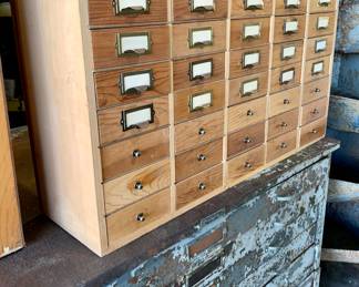 40 Drawer Vintage multi hardware/crafting/jewelry storage cabinet, 28 3/4” x 18” x 7 1/2”
