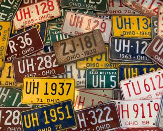 Vintage Ohio Automobile License Plates