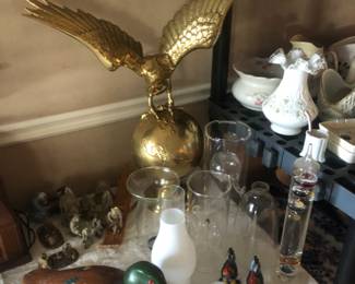 Bronze Eagle on Spinning Globe