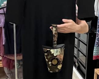 Nicole Miller set of dress wrap and handbag