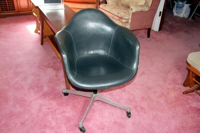 Eames for Herman Miller Leather Rolling Armchair