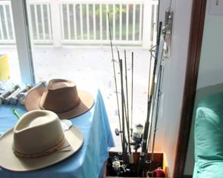 Fishing Poles, Stetson Hat