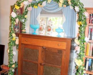 Nice Pie Safe, Floral Trellis