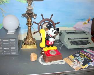 Mickey Mouse Telephone, Metal Office Desk