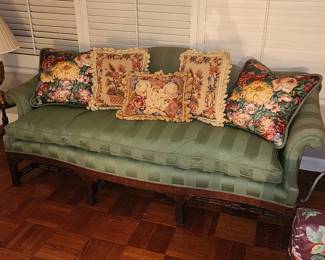 Chinese Chippendale style sofa with Down cushion.