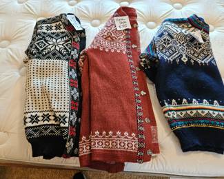 LOTS of Irish sweaters!!