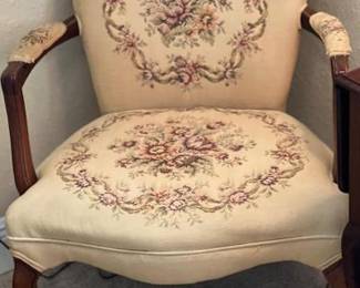 embroidered chair. was $120 will be $50 on Wed.