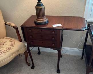 Side table was $150 will be $75 on Wed. It is Mahogany