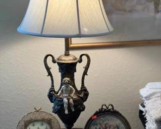 Pair of Antique lamps, boy and girl were $250. Will be $125 for both on Wed.