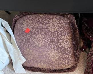 These are 4 chair cushions. They were $5 each. Wed. they will be $2.50. Have you been out to see what chair cushions cost these days????