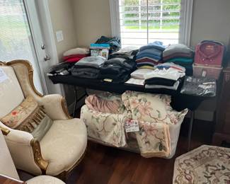 White chair with the ottoman was $100, will be $50 or less on Wed.