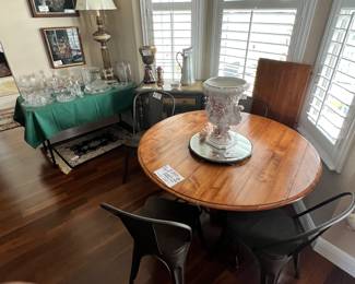 dining table was $200- will be $100 on Wed. There is a leaf for it also