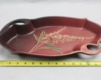 Lot 003   5 Bid(s)
Roseville Pottery Foxglove Double Handle Tray