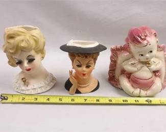 Lot 032   2 Bid(s)
Vintage Ladies Head Vase - Napco