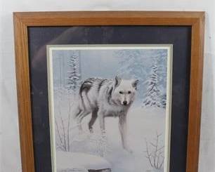 Lot 103   1 Bid(s)
LEO STANS PRIDE OF AMERICA SERIES "SILENT STARE" WOLF PRINT /W STAMP AND COINS