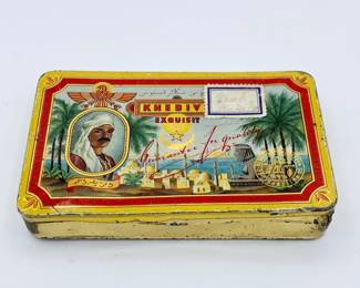 Khediv Egyptian Cigarette Tin, 1940s