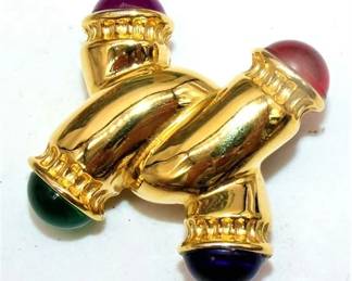 Lot 009   1 Bid(s)
IVANA Trump multi color brooch pin