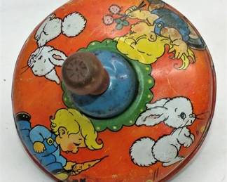 Lot 035   0 Bid(s)
VTG Tin litho Toy Top USA
