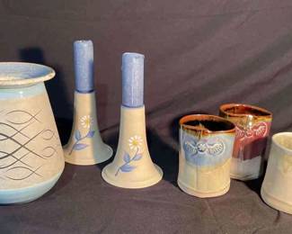 Pottery Tumbler candle holder mug