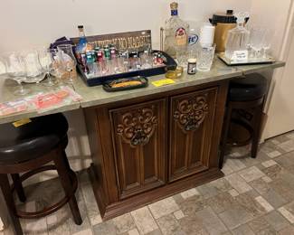 Vintage Bassett folding-top server (or bar!) 