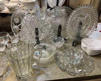 Lots of elegant glassware