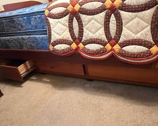 3 drawer under bed storage unit