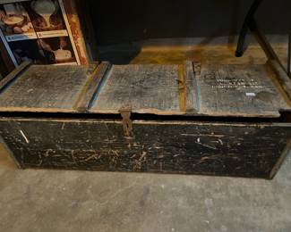 Old wooden tool box