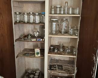 Cabinet w/ canning jars