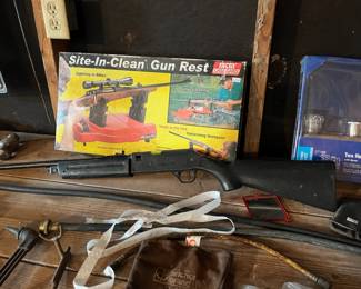 Air rifle and gun site rest