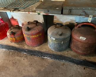 several gas cans
