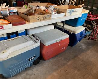 several coolers