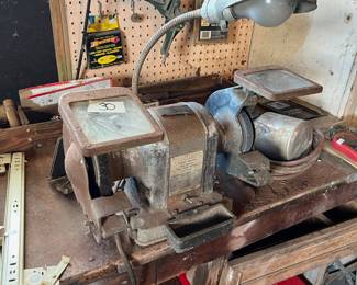 bench grinder with light