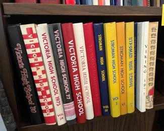 Both Victoria High & Stroman High annuals!