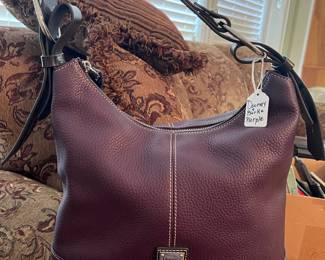 Purple leather Dooney & Bourke purse