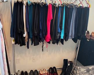 Several racks of clothes