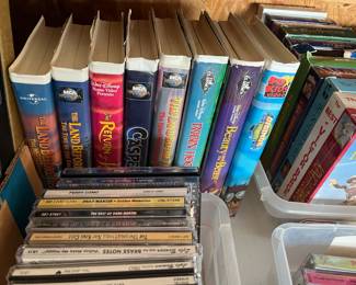 Vintage Disney clamshell case VHS tapes