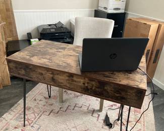 Desk and beautiful rug
