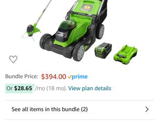 Green works example on Amazon for 2 pieces we have 3 plus more batteries